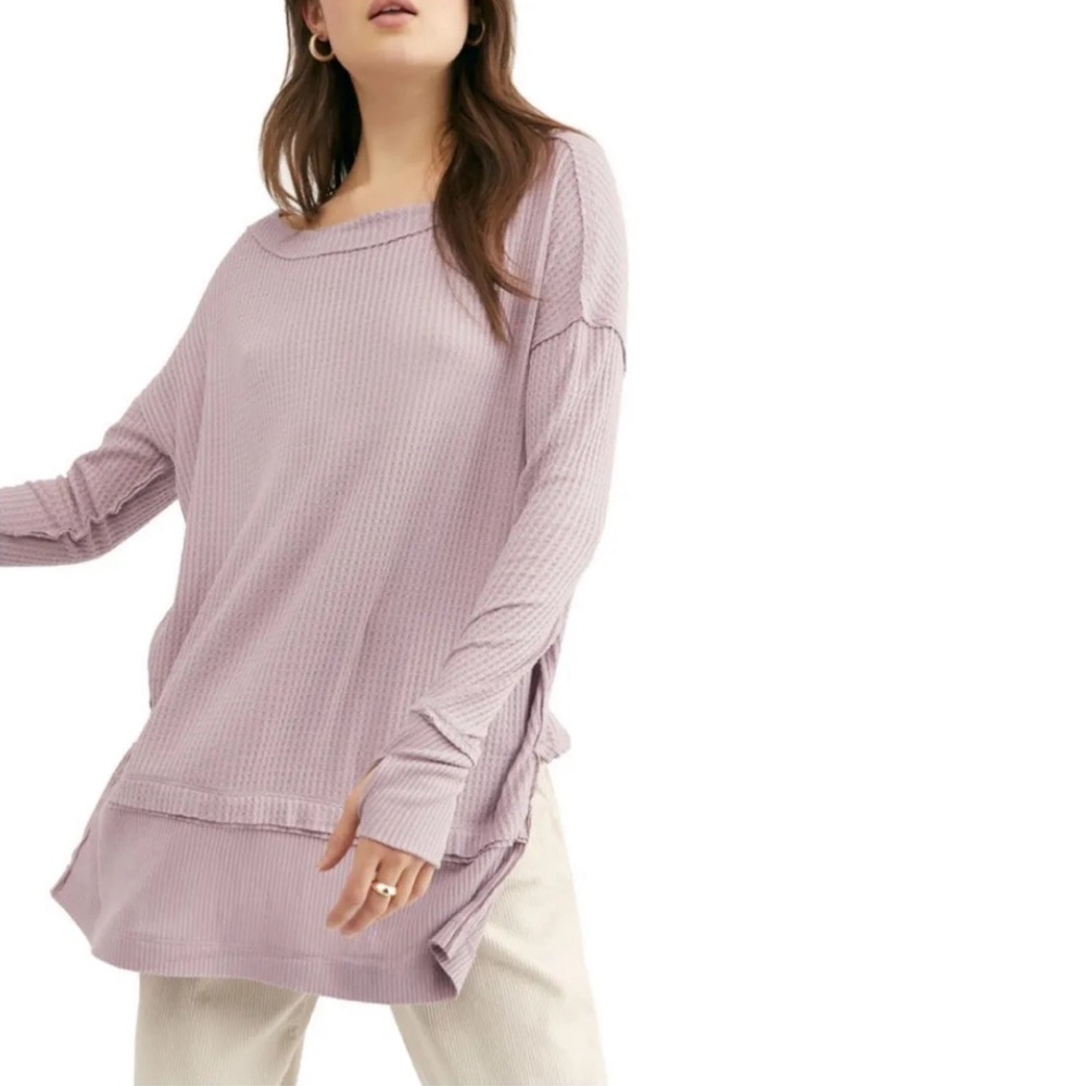 We the Free | North Shore Thermal Boat Neck Tee Lilac